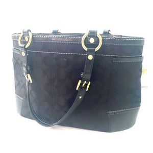 Black Coach Monogram Purse